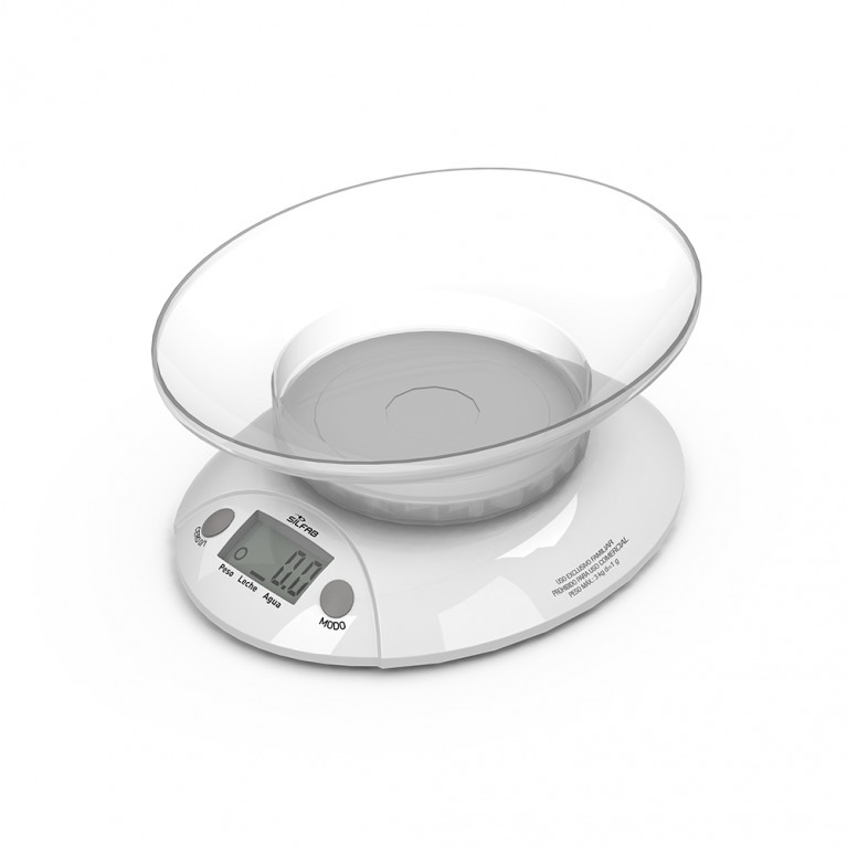 Balanza digital para cocina con recipiente plástico